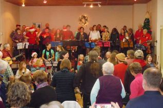 indy McCall takes a final bow at the BSCFO's annual Christmas concert in Maberly on January 3